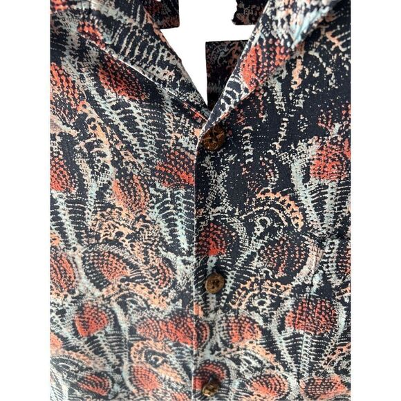 Caribbean Mens Shirt SZ L Button Down with Front Pocket Short Sleeves Colors Blu - Picture 8 of 11